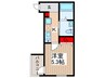 MELDIA大和田Ⅴ 1Kの間取り
