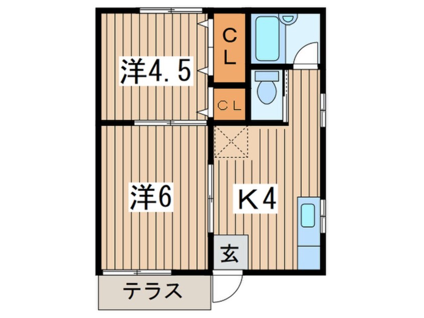 間取図 パークサイドカワイＡ