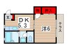 リベラル稲毛 1DKの間取り