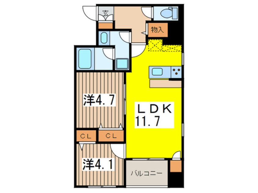 間取図 クレール日本橋