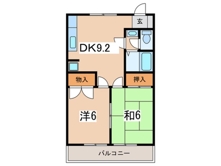 間取図 グリ－ンライフ奥津