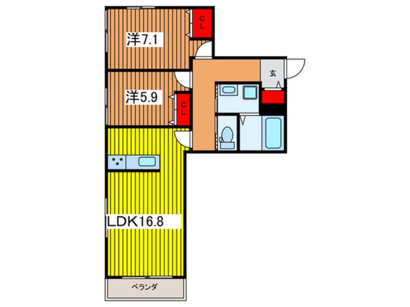 間取図 グランコンフォール大宮Ｓ