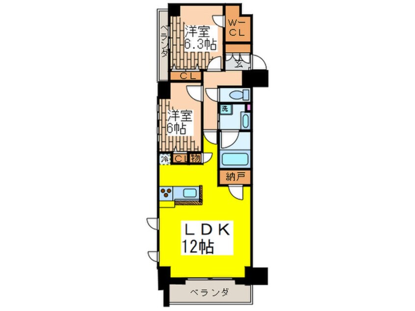 間取図 エスティメゾン錦糸町Ⅱ