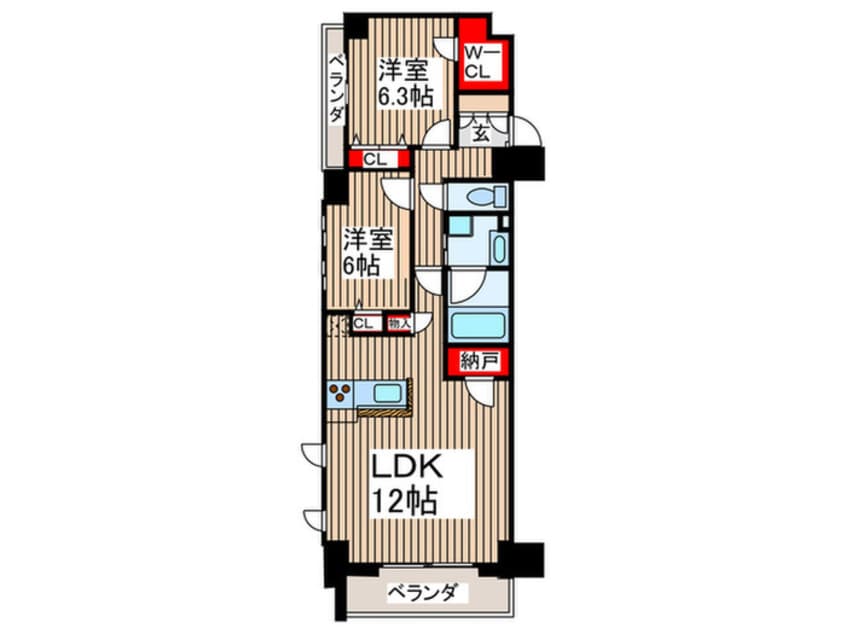 間取図 エスティメゾン錦糸町Ⅱ