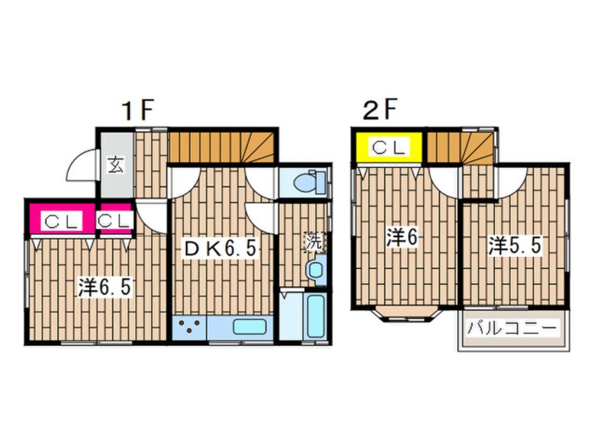 間取図 衣笠栄町2丁目貸家