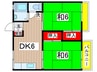 光ハイツ 2DKの間取り