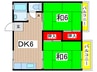光ハイツ 2DKの間取り