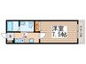 エルセレッソ 1Kの間取り