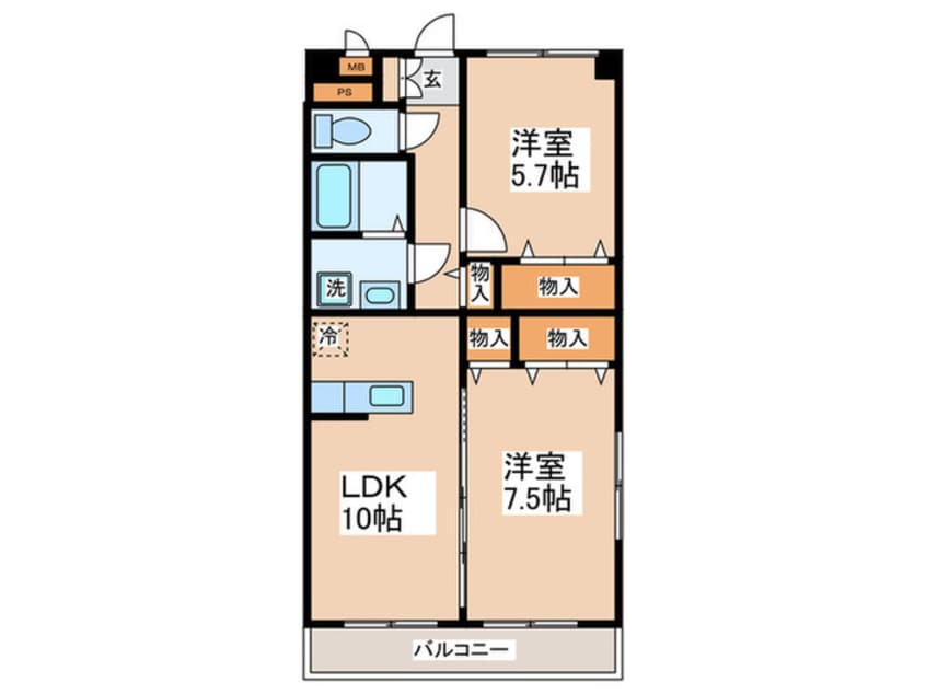間取図 グリ－ンヒルズ