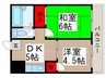 サンファスト清瀬 2DKの間取り