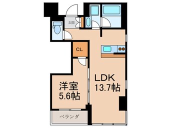 間取図 ＶＩＡ　ＬＡＴＴＥＡ　志村