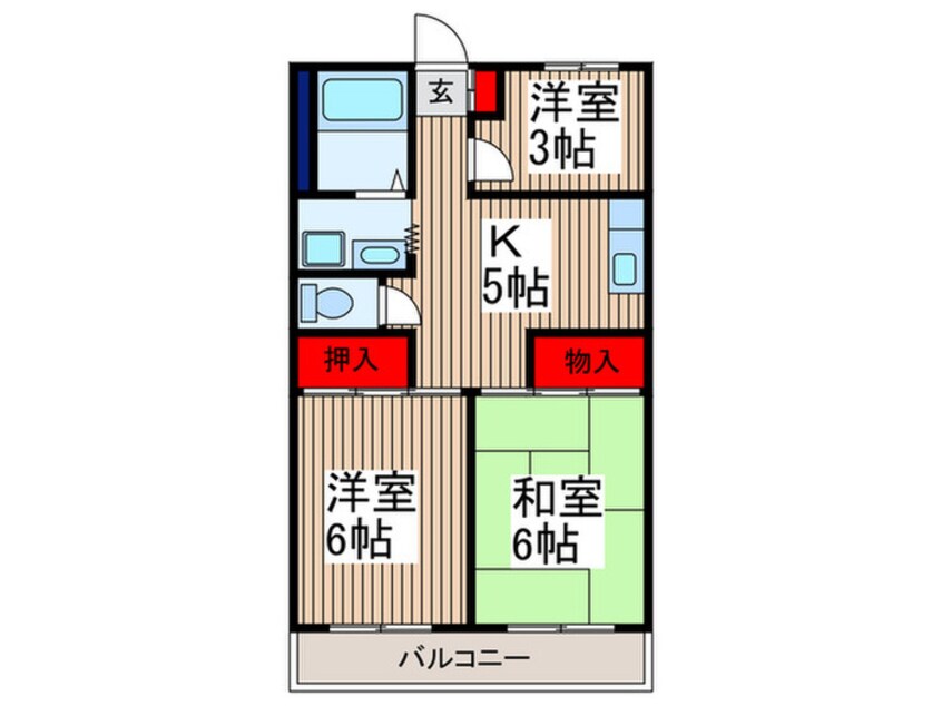 間取図 サンハイツ中村