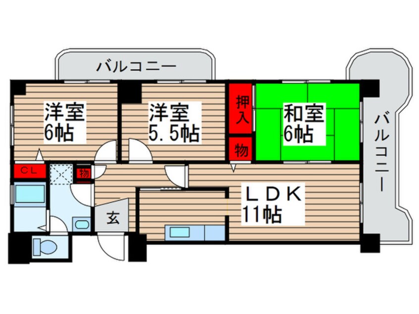 間取図 フロ－ラル松戸