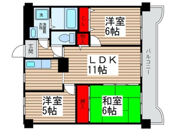間取図 フロ－ラル松戸