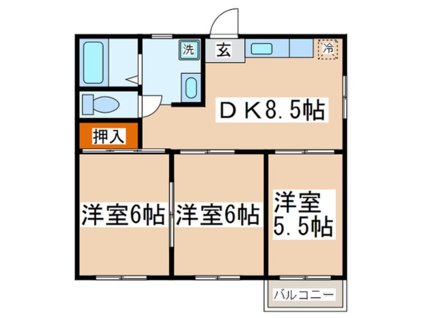 間取図 フレグランス明王