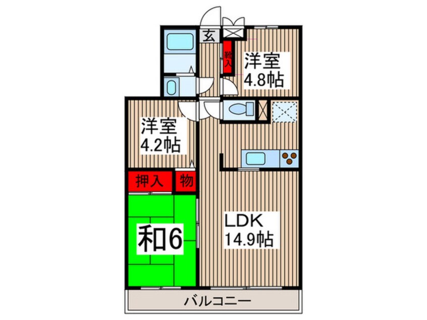 間取図 コスモ浦和中島