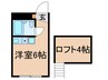 パークプルメリア 1Rの間取り