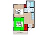 シャイニ－ハウス 1LDKの間取り