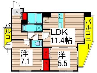 間取図 クレストコート綾瀬