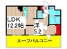 クレストコート綾瀬 1LDKの間取り