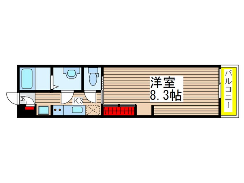間取図 リブリ・ルームス弁天３-Ⅱ