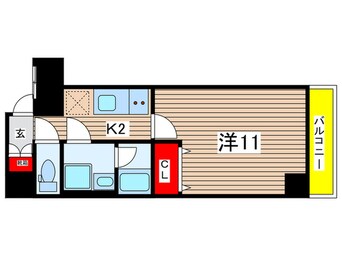 間取図 ｼﾞｪﾉｳﾞｨｱ新横浜ｽｶｲｶﾞｰﾃﾞﾝ(1006)