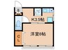 佐藤アパ－ト 1Kの間取り