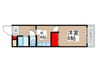 魚銀ビル 1Kの間取り