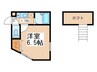 ロッシェル北里Ⅰ 1Kの間取り