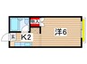 メゾンソレイユ 1Kの間取り