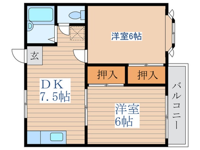 間取図 フラワ－ハイツ