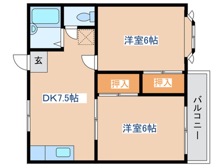 間取図 フラワ－ハイツ