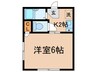 ラ・フォンテ 1Rの間取り