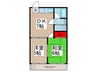 矢野第２マンション 2DKの間取り