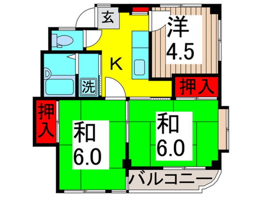 間取図 六木パークハイツ