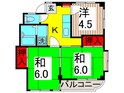 六木パークハイツの間取図