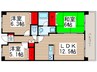 ラフィネ　ネオ 3LDKの間取り