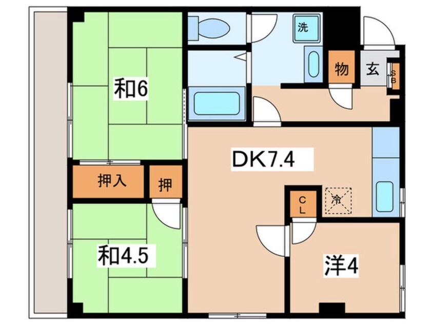 間取図 ドミ－ル八坂