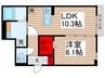 アヴァンス千住緑町 1LDKの間取り