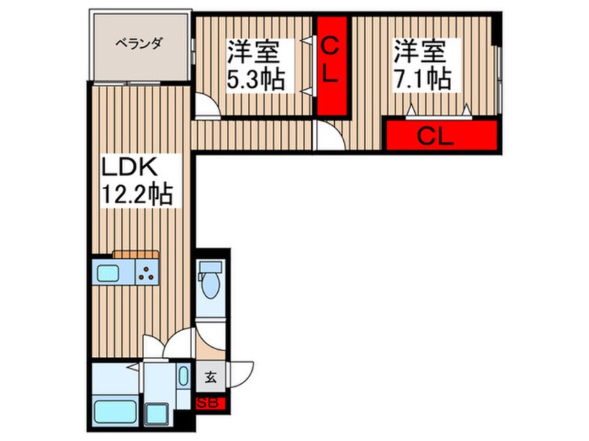 間取図 アヴァンス千住緑町