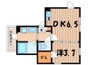 すがらくぼ新館 1DKの間取り