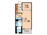 ＡＲＴＥ哲学堂 1LDKの間取り