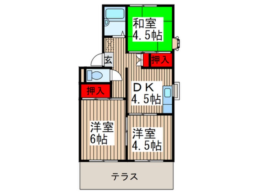 間取図 グランエクレール芝