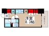 パークアクシス木場 1Rの間取り
