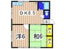 ハイム小国２ 2DKの間取り