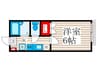 コンフォ－ト・クラ－ジュＢ 1Kの間取り