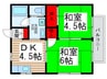グリ－ン コ－ポ 2DKの間取り