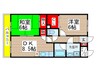 ルミエ－ル花園 2DKの間取り