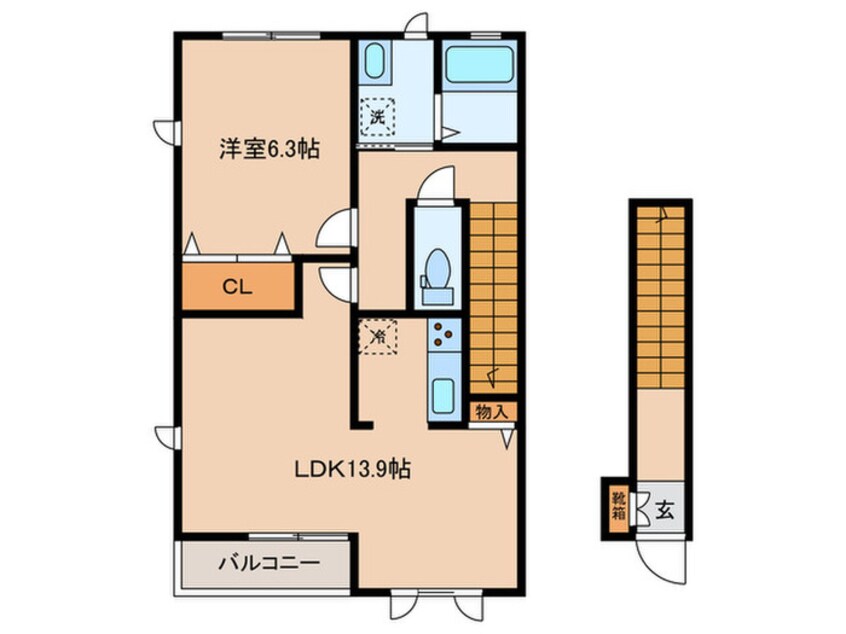 間取図 アモーレヴィータ城郷