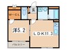 ガーデンコート 1LDKの間取り